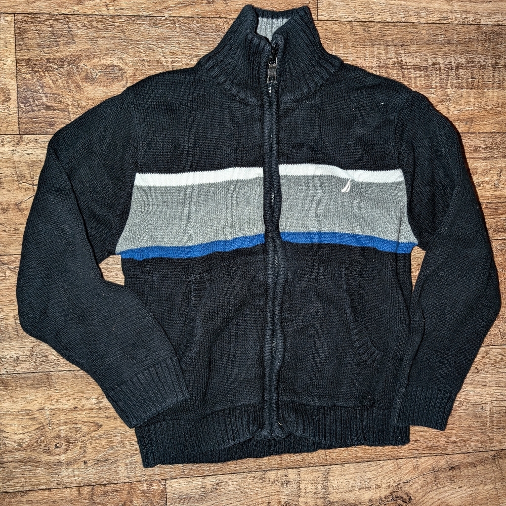 Nautica zip-up sweater size medium youth (5/6) in EUC